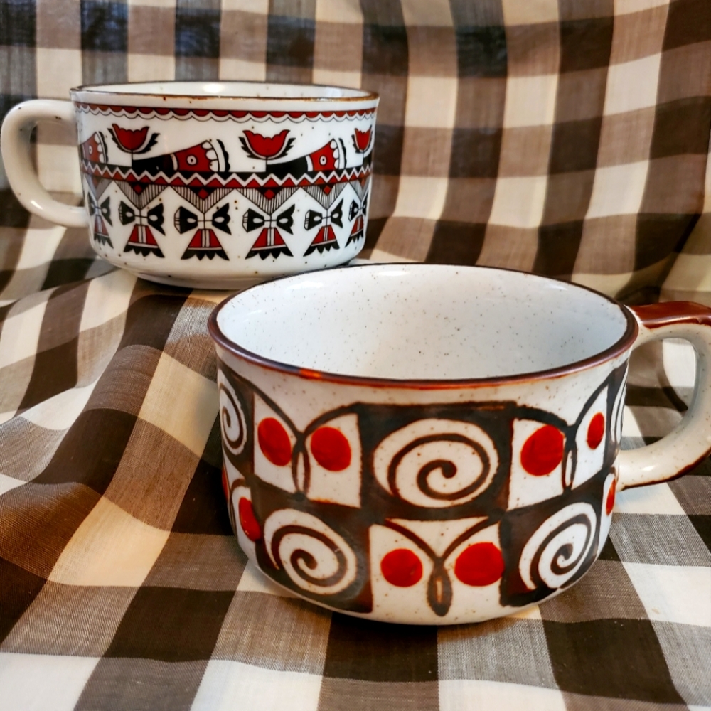 Vintage MCM Soup Mugs